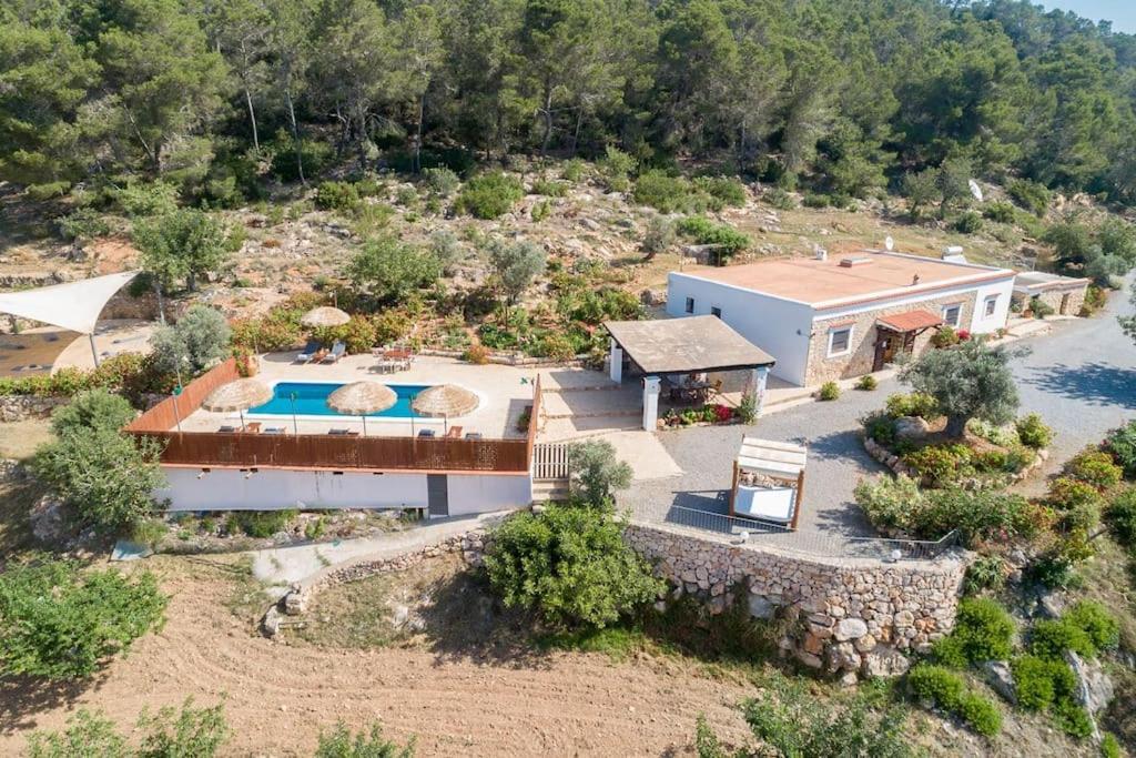 Casa Can Lluc Con Piscina, Jardin Y Vista Al Campo Сан-Мигель-де-Балан Экстерьер фото