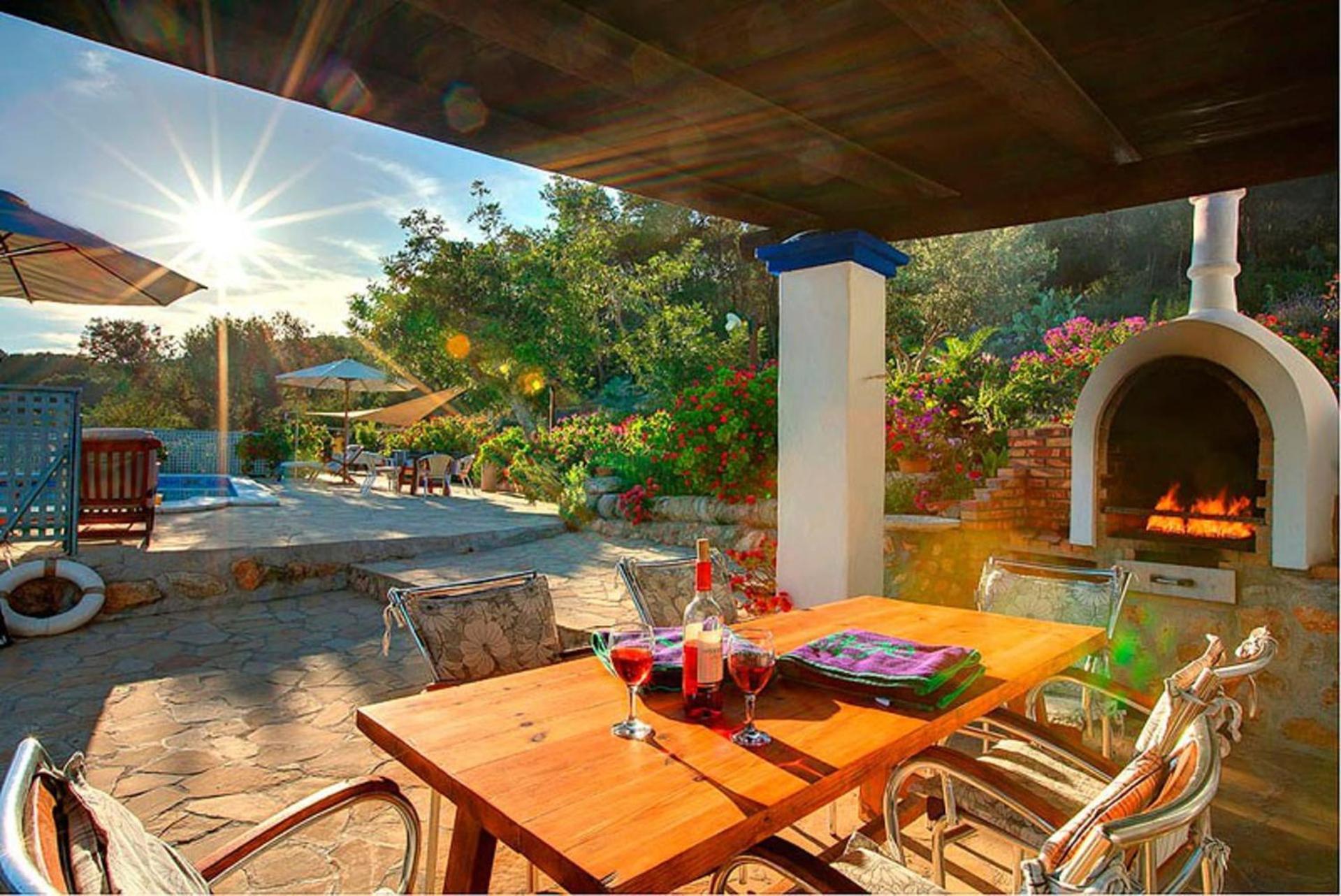 Casa Can Lluc Con Piscina, Jardin Y Vista Al Campo Сан-Мигель-де-Балан Экстерьер фото